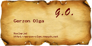 Gerzon Olga névjegykártya